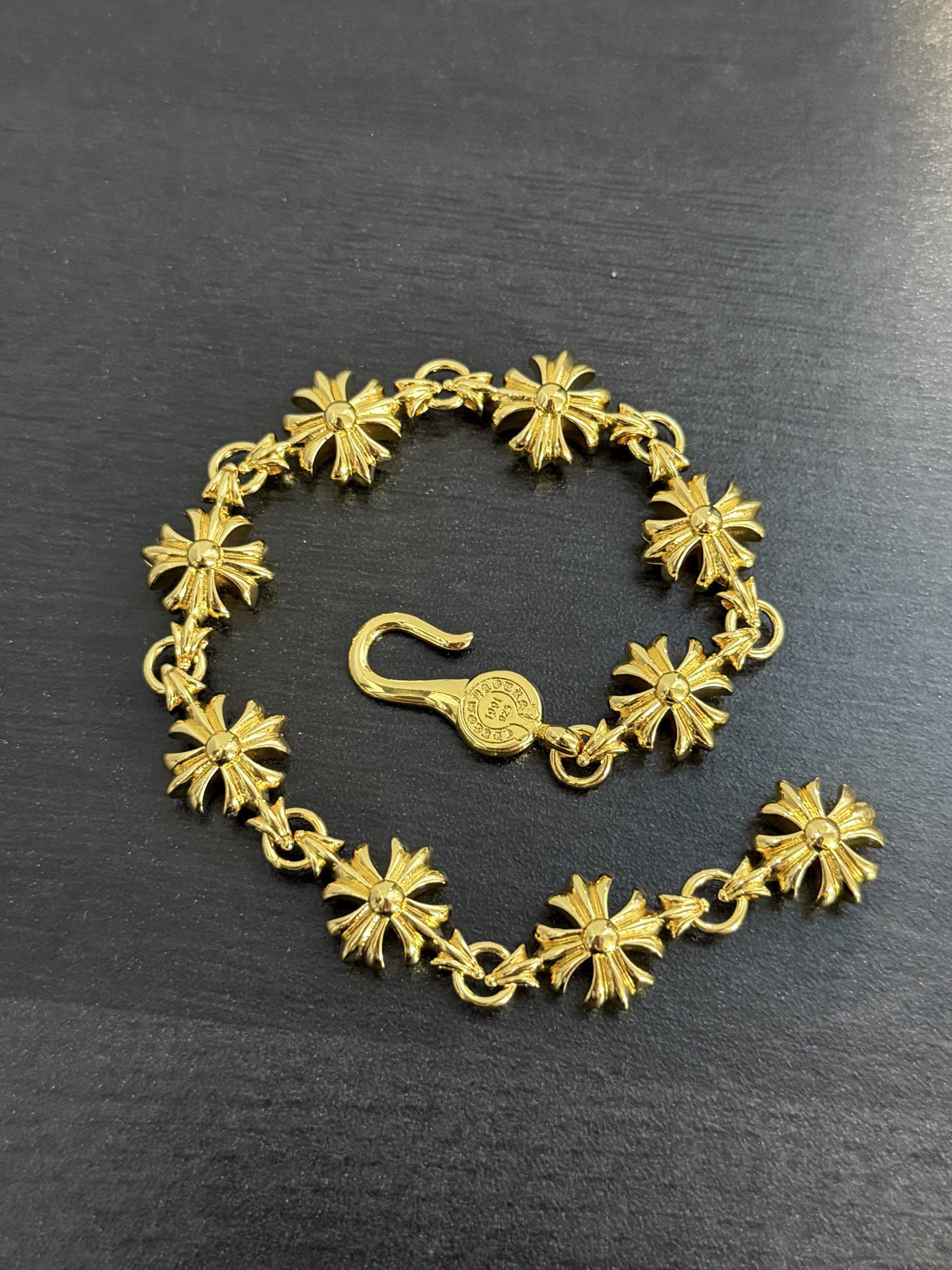 Chrome Hearts Gold-Tone Gemstone Bracelet